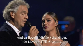 Andrea Bocelli, Nicole Scherzinger. No Llores Por Mi Argentina