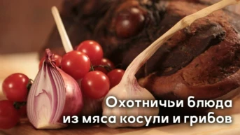 Охотничьи блюда из мяса косули и грибов